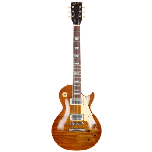 198 - 1982 Gibson Les Paul Leo's Music '59 Reissue electric guitar, made in USA; Body: amber amber-burst f... 