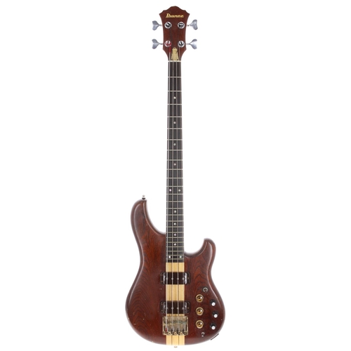 208 - 1981 Ibanez Musician MC924 bass guitar, made in Japan; Body: walnut finished sen ash wings with mapl... 