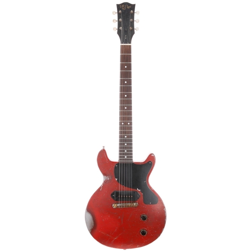 211 - Loic Le Pape Double Cut Junior electric guitar; Body: aged cherry finished steel; Neck: aged mahogan... 