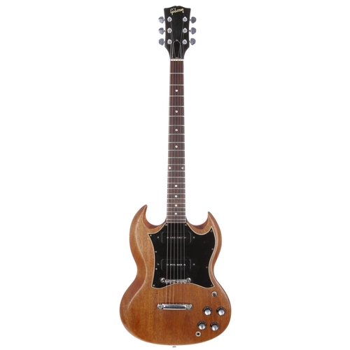 219 - 1967 Gibson SG Special electric guitar, made in USA; Body: mahogany, finish stripped to natural, var... 