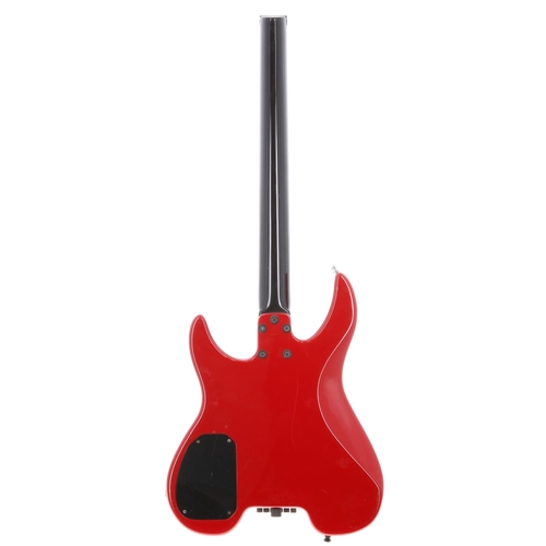 220 - Late 1980s Steinberger GM1T electric guitar, made in USA; Body: red finish, surface scratches and va... 