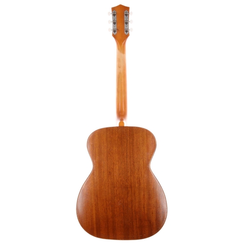 227 - 1960s Harmony H165 acoustic guitar, made in USA; Body: all mahogany, light dings and scuffs, light b... 