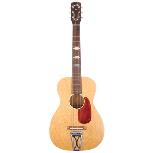 228 - 1960s Harmony Stella H927 small bodied acoustic guitar, within semi-rigid fibreboard case... 