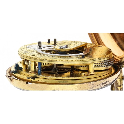 686 - Thomas Earnshaw, London -gilt metal pair cased verge pocket watch, the fusee movement signed Thos Ea... 