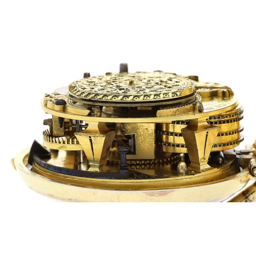 689 - Thomas Tompion, London - 17th century gilded pair cased verge pocket watch, the fusee movement signe... 