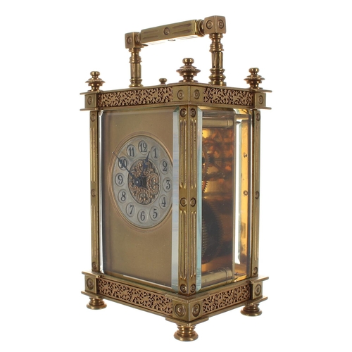 1239 - Ornate carriage clock timepiece, the 1.75