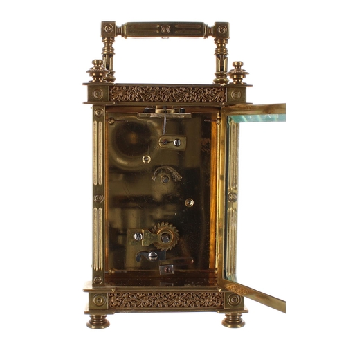 1239 - Ornate carriage clock timepiece, the 1.75