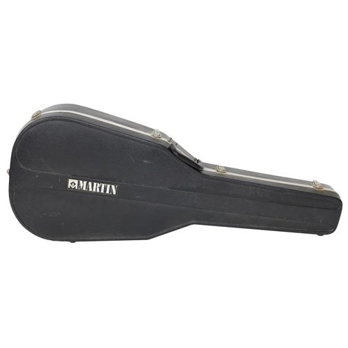 1075 - 1980s Martin acoustic guitar hard case (handle at fault)