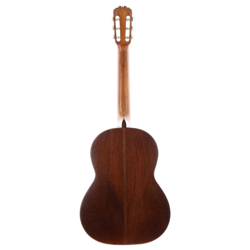 1509 - 1962 Anselmo Solar Gonzalez classical guitar, made in Madrid, Spain; Back and sides: mahogany, repai... 