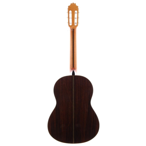 1527 - 1989 Vicente Camacho classical guitar, made in Madrid, Spain; Back and sides: Indian rosewood, a few... 