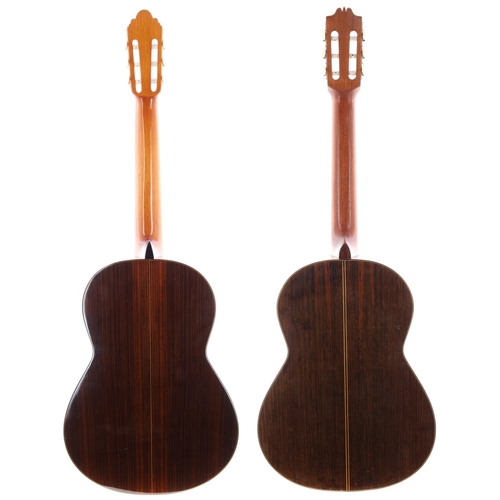 1532 - José Narvaez Model 1 classical guitar, with Indian rosewood back and sides and cedar top; together w... 