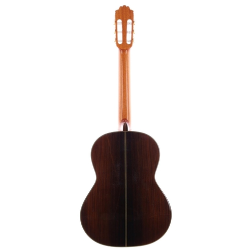 1550 - Paulino Bernabe E-8 classic guitar, made in Spain; Back and sides: Indian rosewood, surface scratchi... 