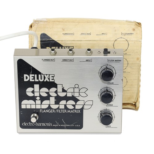 1019 - 1970s Electro-Harmonix Deluxe Electric Mistress guitar pedal, with original box*Please note: Gardine... 