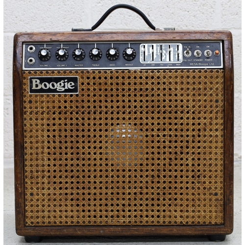 892 - Mesa Boogie Mark I guitar amplifier, made in USA, circa 1976, hardwood cabinet with basket weave fro... 