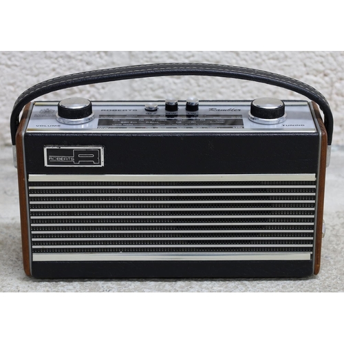 885 - Vintage Roberts Rambler radio, converted with input jack to allow guitar connection whilst the radio... 