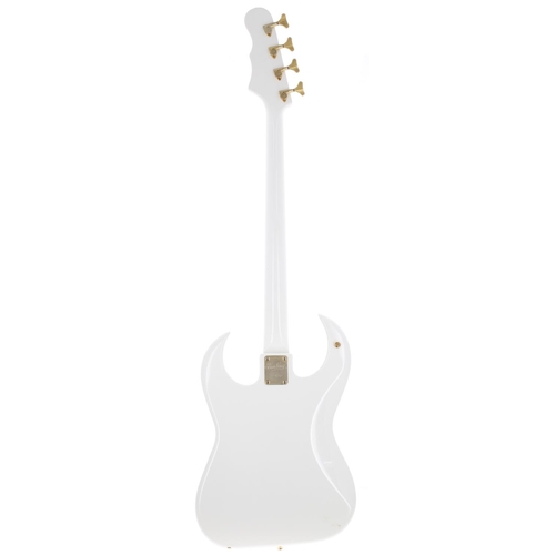 373 - Burns Bison Series Bison bass guitar, made in Korea; Body: white finish, a few blemishes and dings t... 