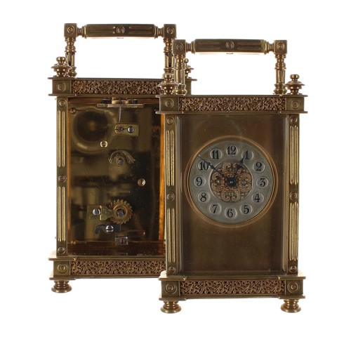 1239 - Ornate carriage clock timepiece, the 1.75