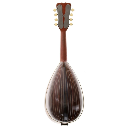 2545 - Good Neapolitan mandolin labelled Trade Chase Mark, with rosewood bowl back and mother of pearl band... 