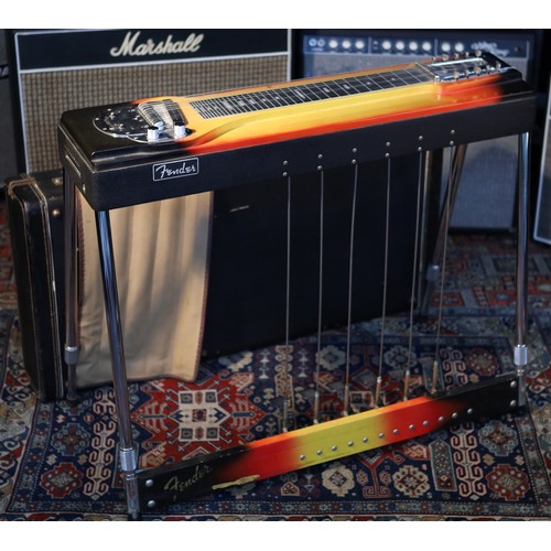 71 - 1965 Fender 800 pedal steel guitar, made in USA, sunburst finish with some minor blemishes, missing ... 