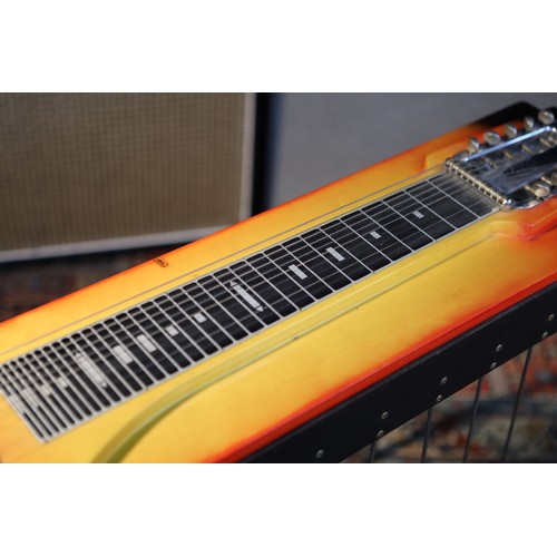 71 - 1965 Fender 800 pedal steel guitar, made in USA, sunburst finish with some minor blemishes, missing ... 