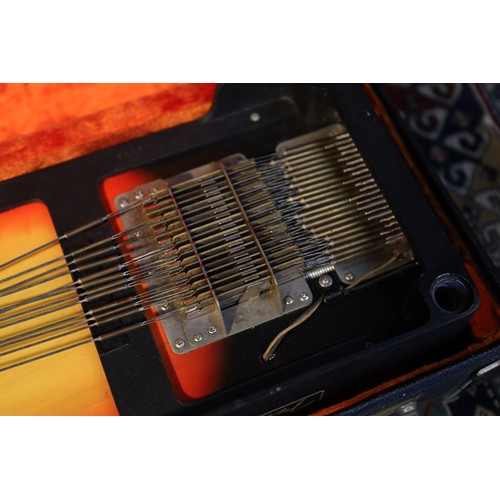 71 - 1965 Fender 800 pedal steel guitar, made in USA, sunburst finish with some minor blemishes, missing ... 