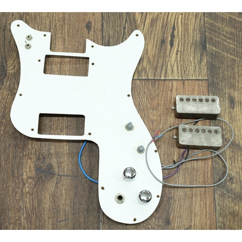 1129 - Pair of 1960s Hofner pickups with potentiometers and scratchplate