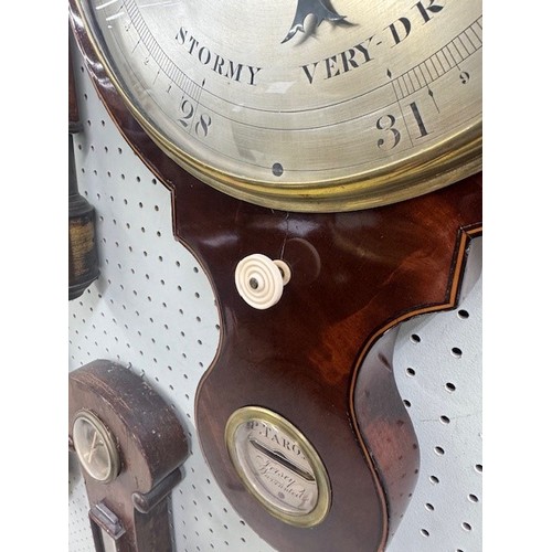 1002 - Mahogany four glass banjo barometer, the 10