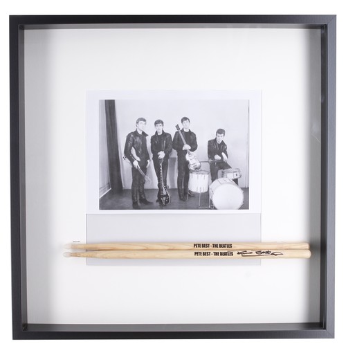 466 - The Beatles interest - pair of autographed 'Pete Best - The Beatles' drumsticks, one signed by Pete ... 