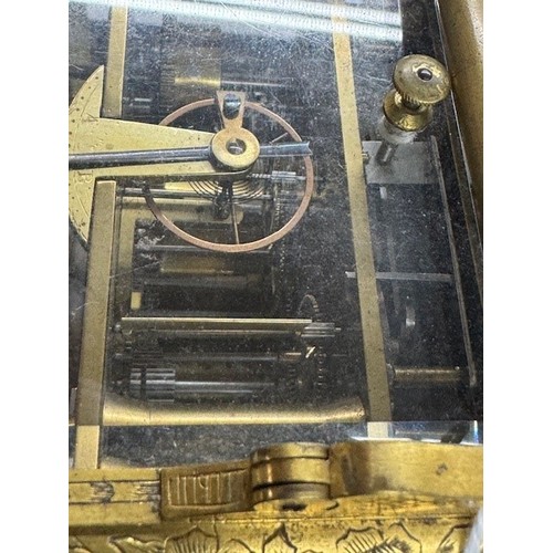 1245 - Paul Garnier repeater carriage clock with alarm, the movement with chaff-cutter escapement, signed t... 