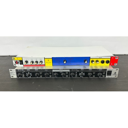 1409 - Behringer Super-X Pro CX2310 rack unit (USA voltage); together with a XiX ME-1903 compressor rack un... 