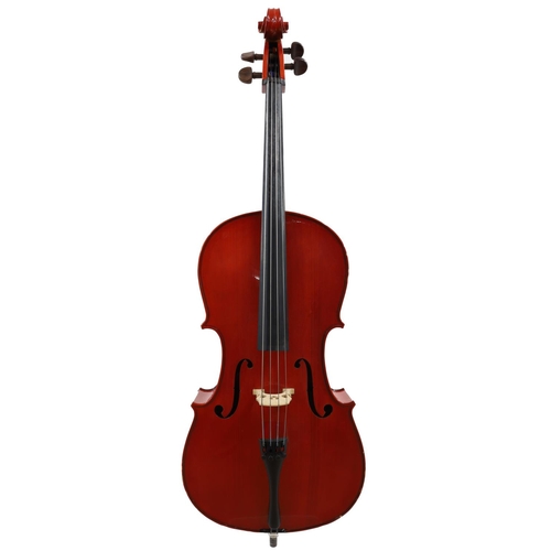 3506 - Modern Primavera student full size violoncello, soft case; also a modern Stentor Student I half size... 