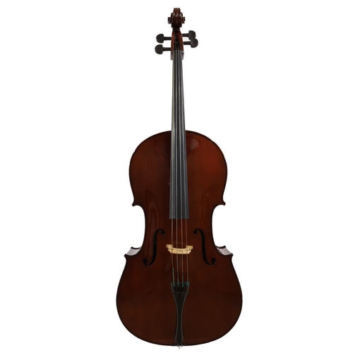 3506 - Modern Primavera student full size violoncello, soft case; also a modern Stentor Student I half size... 