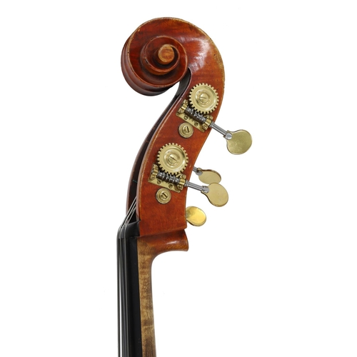 3527 - Good modern Jay Haide Italian (Panormo) Model double bass bearing the manufacturer's label dated 200... 