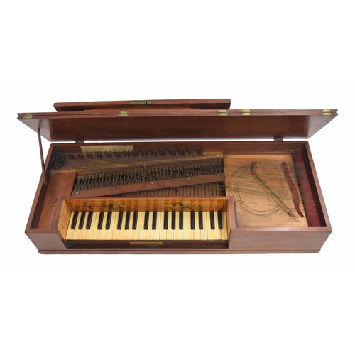 2553 - Broadwood miniature square piano 1796 ser. no. 3295; a collectable and rare instrument with painted ... 