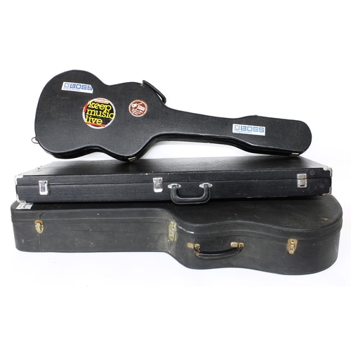 1095 - Two old electric guitar hard cases; together with an acoustic guitar hard case (3)