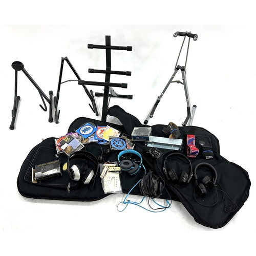 1120 - Selection of guitar and other spares to include a set of three single coil ceramic pickups, a select... 