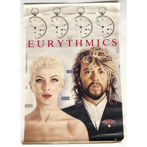 456 - Eurythmics - original 1986 'When Tomorrow Comes' promotional poster, 34