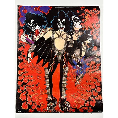 450 - Kiss - set of four original 1978 Aucoin Management Kiss Mural posters, 22