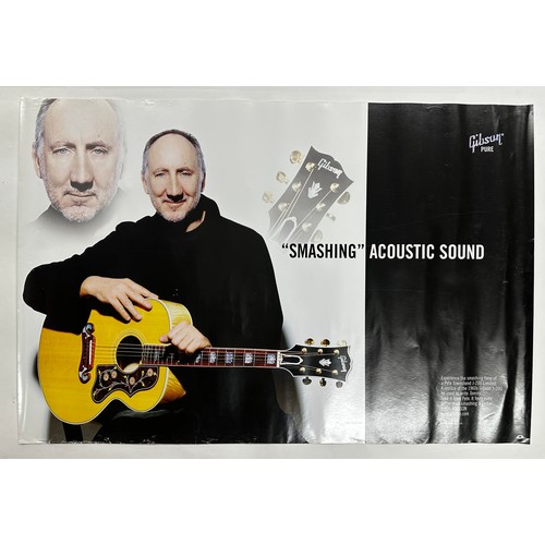 459 - Four Gibson associated posters to include a 2004 Pete Townshend 'Smashing Acoustic Sound' poster, a ... 