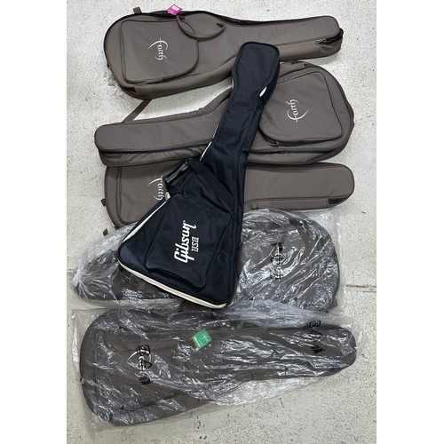 1110 - Gibson Flying V gig bag; together with five unused Faith Mercury gig bags (6)