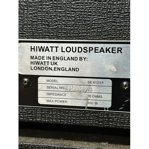 865 - Hiwatt Custom 4x12 300 watt guitar amplifier speaker cabinet, with original Fane speakers*Please not... 