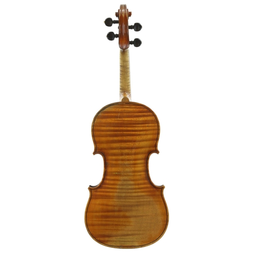 107 - Late 19th century violin labelled Ch.J.B. Collin-Mezin, Luthier á Paris, Rue du Faubg Poissoniere, n... 