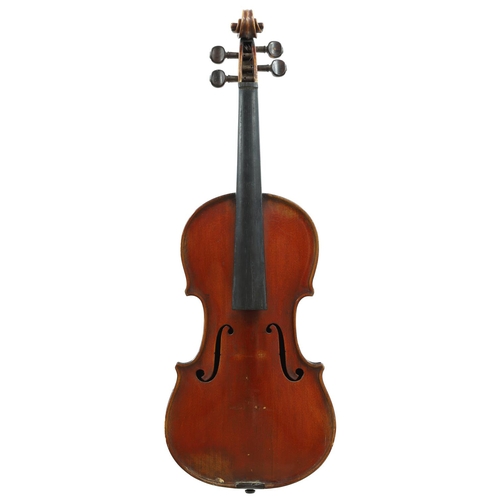 113 - French violin by Louis Collenot circa 1920, labelled Domenico Montagnana..., the two piece back of m... 