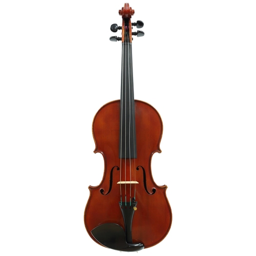 114 - Violin with accompanying certificate stating as by Antonius Celestinius, Fecit in Genua Anno 1961, t... 