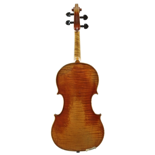 66 - French violin by and labelled Jean Baptiste Vuillaume á Paris, Rue Croix des Petits Champs, the one ... 