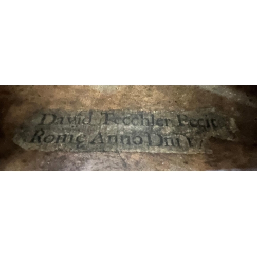 68 - English viola probably by Simon Andrew Forster and labelled David Tecchler Fecit Rome Anno..., the o... 