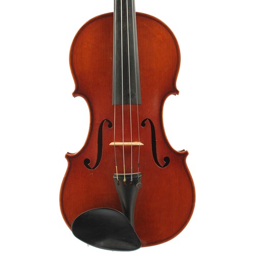 126 - Modern English violin by and labelled Glen A. Collins, Luthier, Newark 1977, bearing the name 'Jubil... 