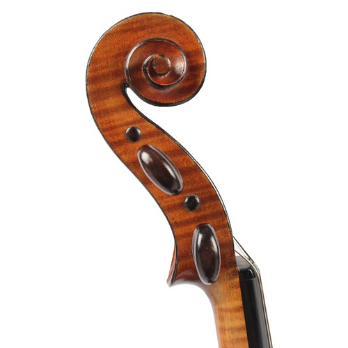 138 - French viola by and labelled Lutherie Artistique, Charles Fetique, Mirecourt (Vosges), the two piece... 