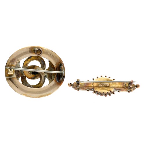 240 - Two 9ct brooches, 8.9gm (2)