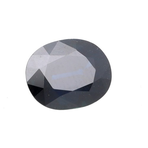 330 - Oval-cut loose blue sapphire, 13.3mm x 10.6mm, estimated 6.25ct approximately